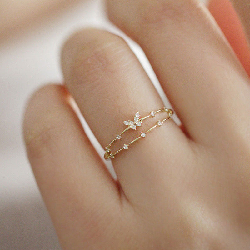 Golden Butterfly Ring